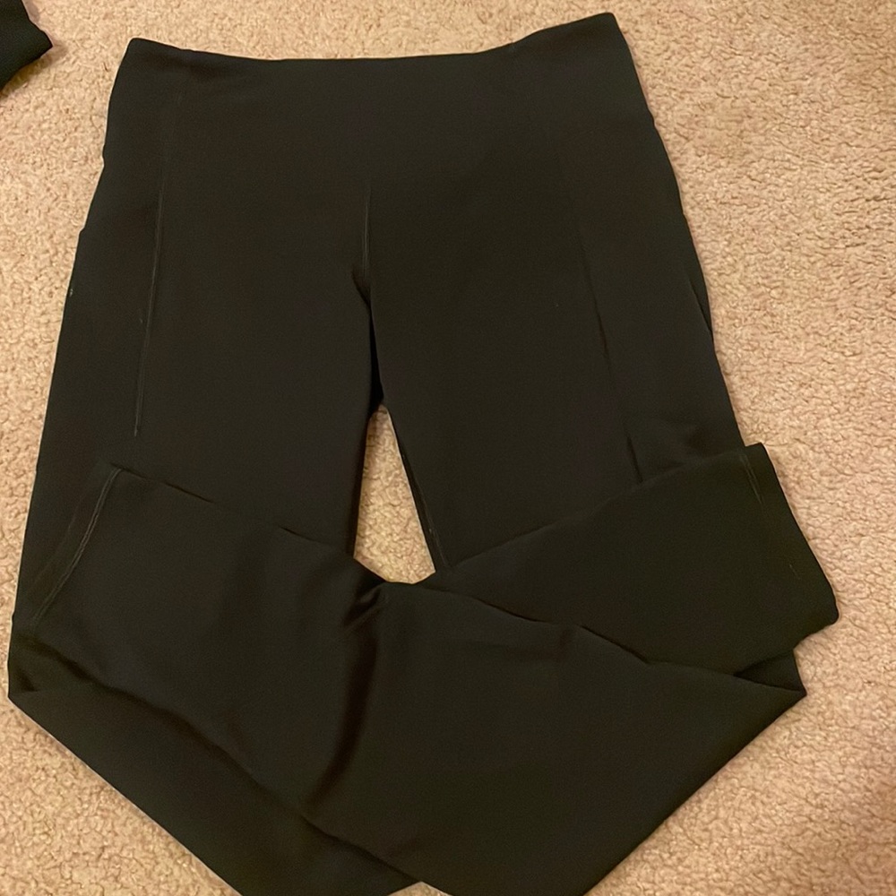 Black-Black/White leggings